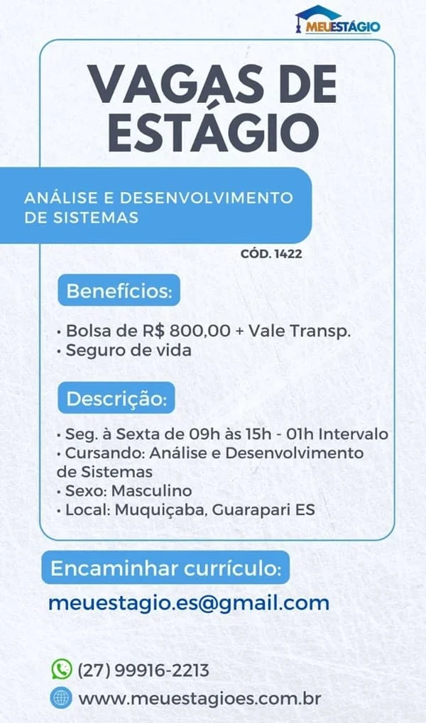 ESTÁGIO SUPERIOR EM ANÁLISE DE SISTEMAS