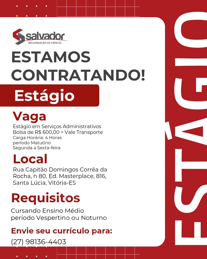 ESTÁGIO EM SERVIÇOS ADMINISTRATIVOS