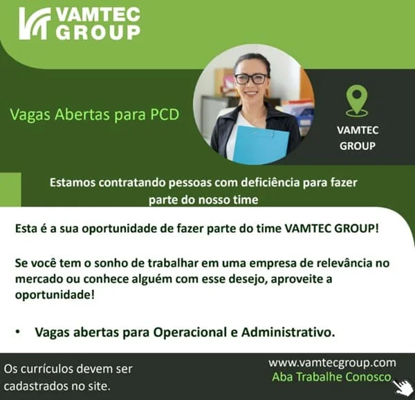 Vagas Abertas para PCD