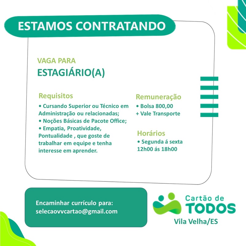 ESTAGIÁRIO ADMINISTRATIVO