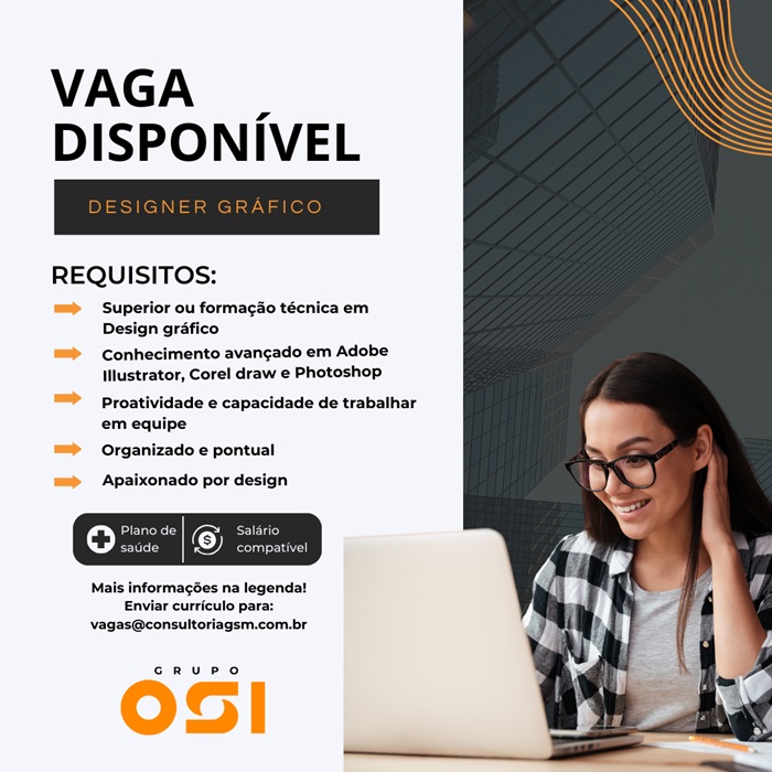 VAGA DE DESIGNER GRÁFICO