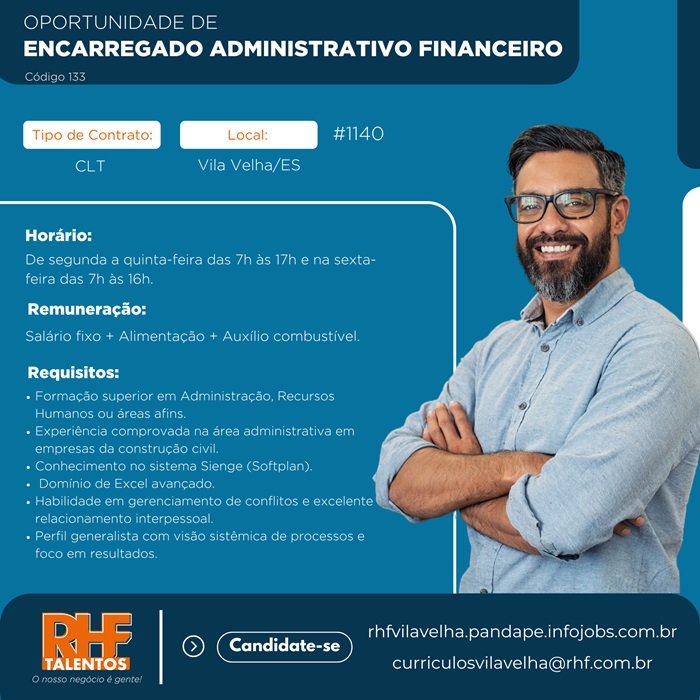 Encarregado Administrativo Financeiro