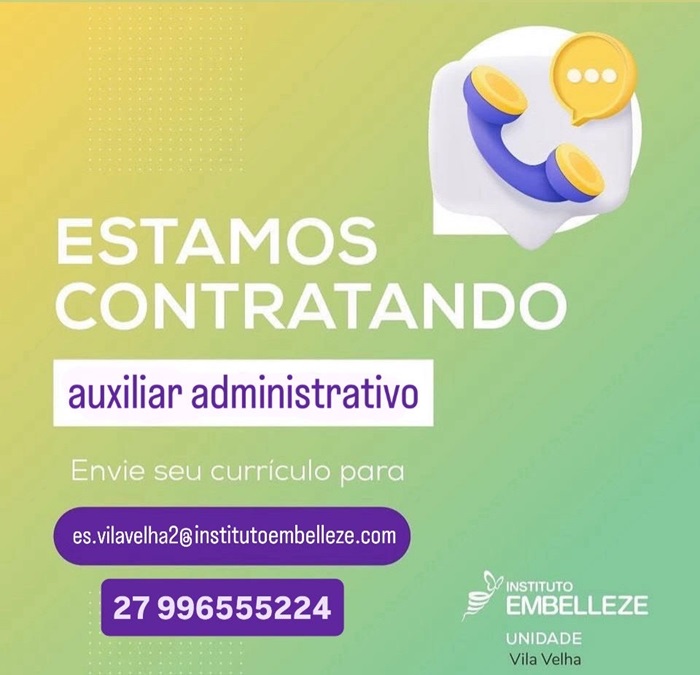 VAGA PARA AUXILIAR ADMINISTRATIVO – VILA VELHA/ES