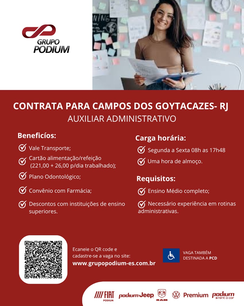 GRUPO PODIUM CONTRATA AUXILIAR ADMINISTRATIVO