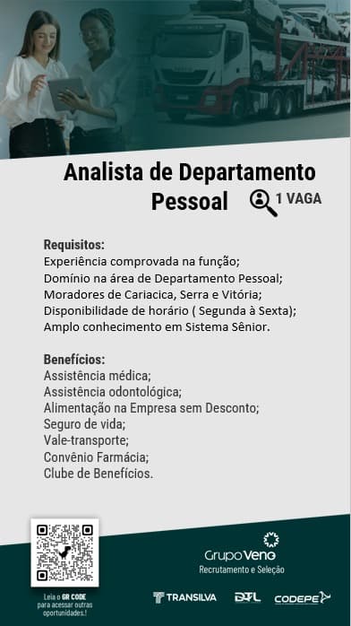 ANALISTA DE DEPARTAMENTO PESSOAL