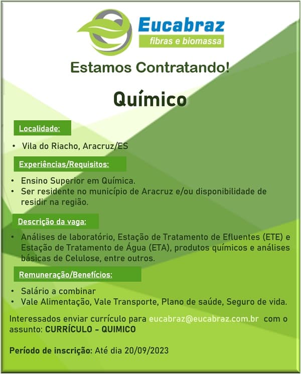 Eucabraz contrata Químico
