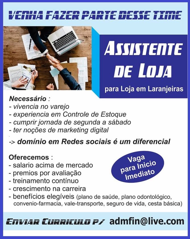 ASSISTENTE DE LOJA