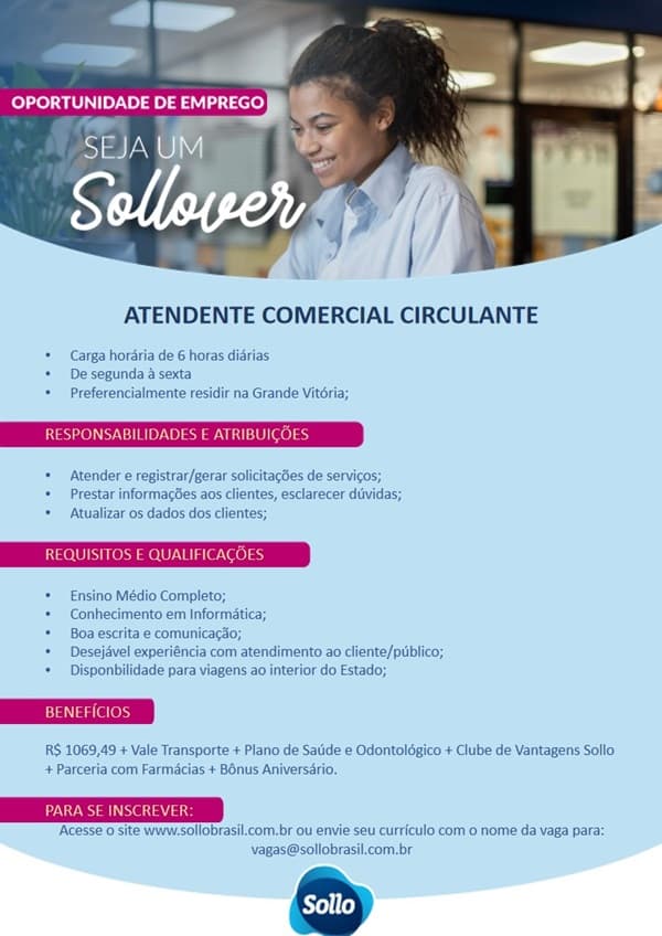 ATENDENTE COMERCIAL CIRCULANTE