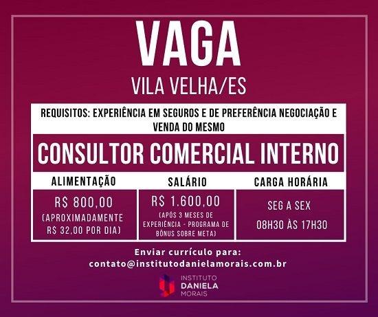 CONSULTOR COMERCIAL INTERNO – VILA VELHA/ES