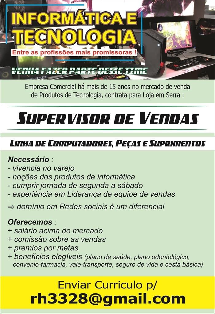 SUPERVISOR DE VENDAS 