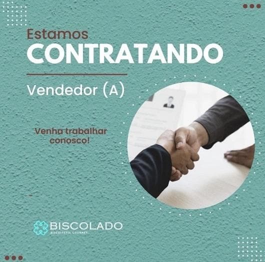 Biscolado contrata Vendedor (a) 