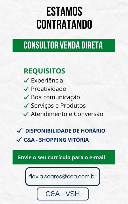 CONSULTOR VENDA DIRETA