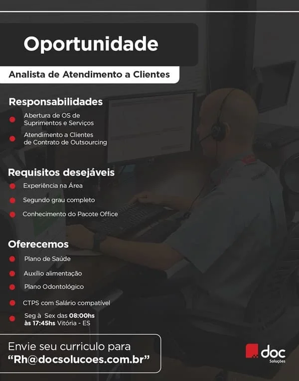 ANALISTA DE ATENDIMENTO A CLIENTES