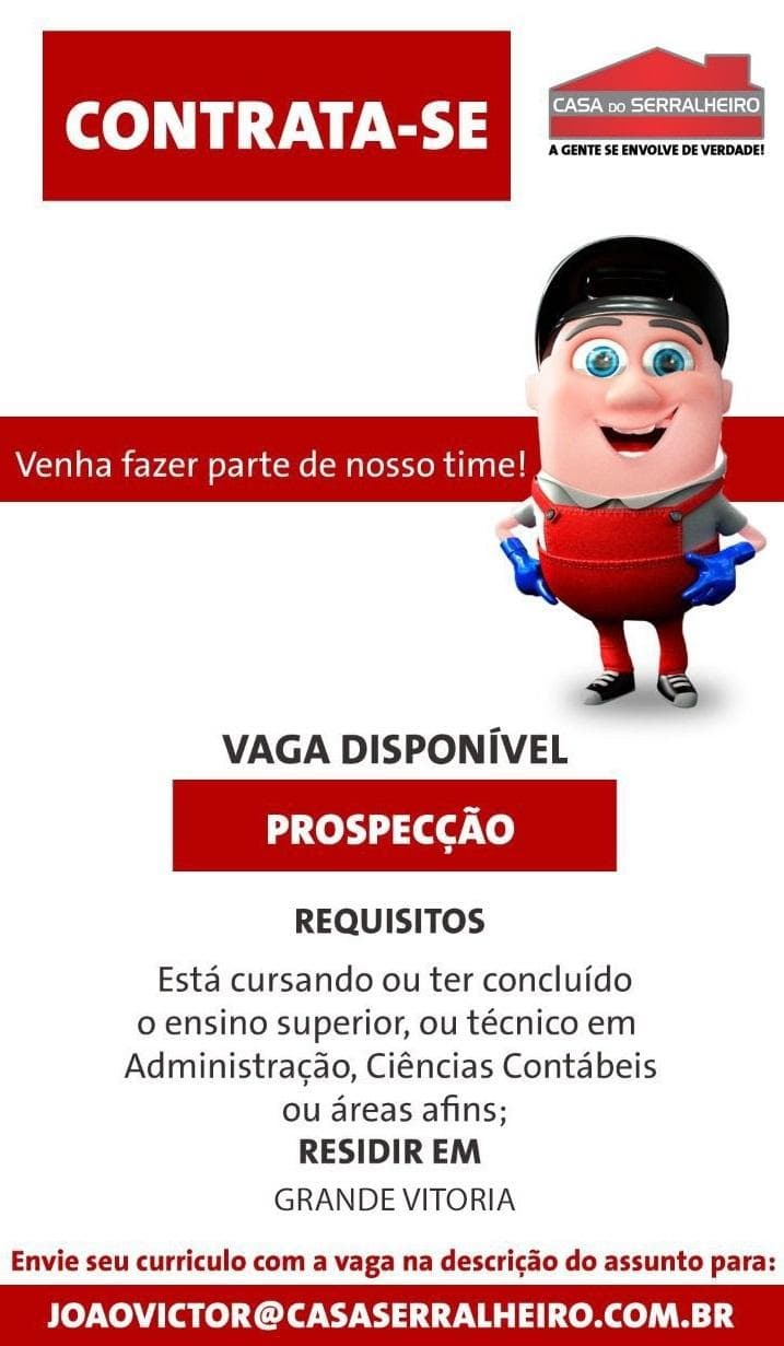 VAGA PARA PROSPECÇÃO