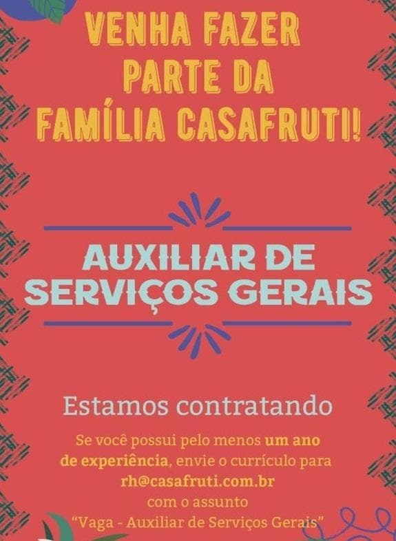 AUXILIAR DE SERVIÇOS GERAIS