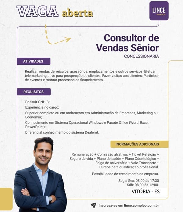  Consultor de Vendas (Sênior) 