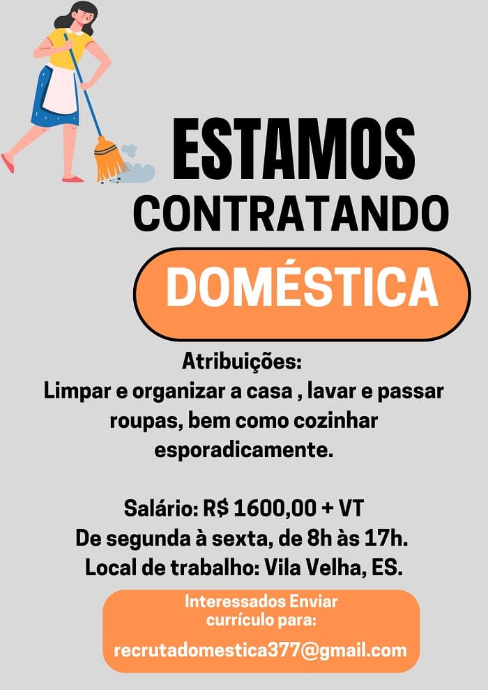 VAGA PARA DOMÉSTICA