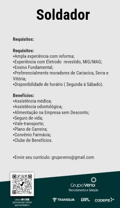 VAGA DE SOLDADOR
