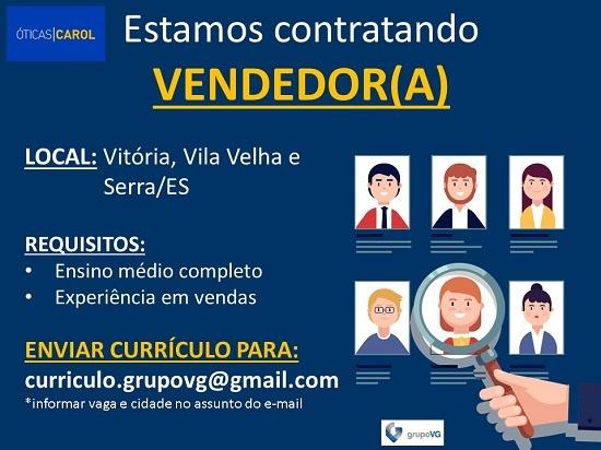 Grupo VG contrata Vendedor