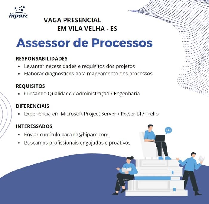 HIPARC CONTRATA ASSESSOR DE PROCESSOS