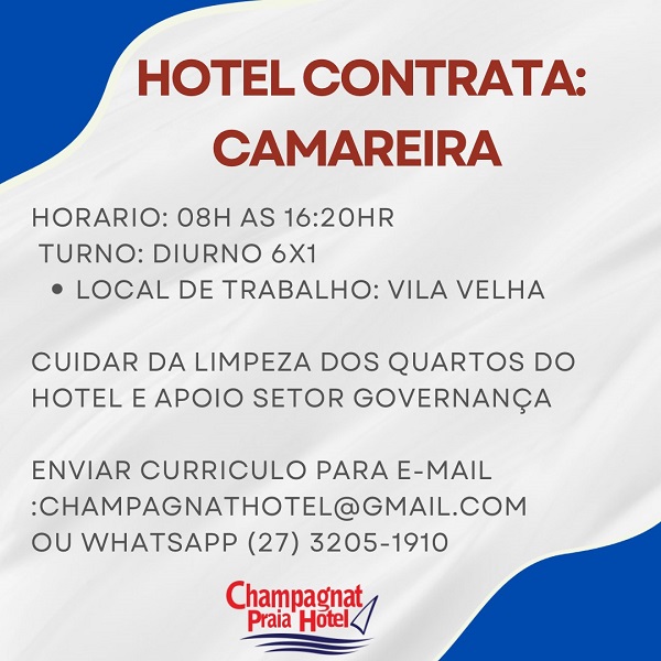 HOTEL CONTRATA CAMAREIRA