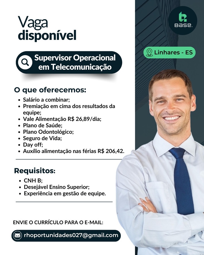 SUPERVISOR OPERACIONAL EM TELECOMUNICAÇÃO