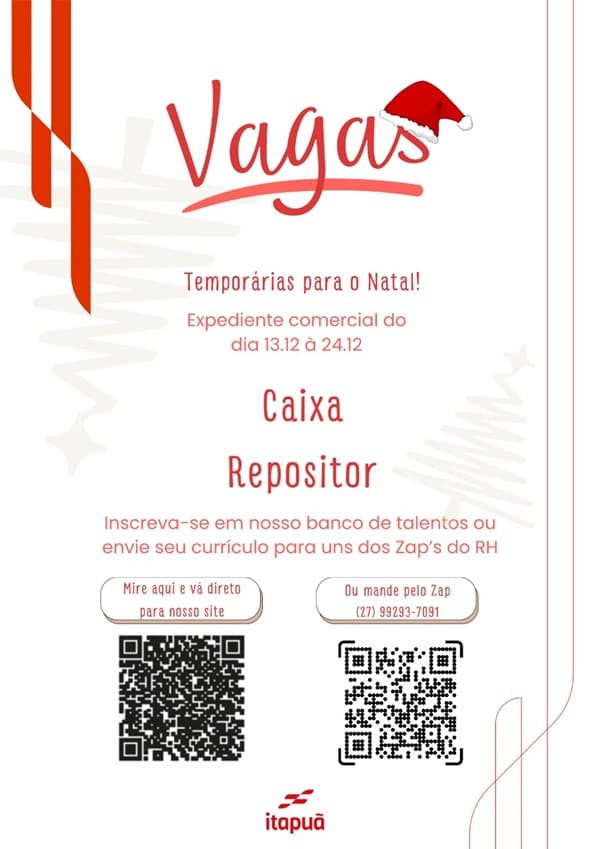 CALÇADOS ITAPUÃ CONTRATA OPERADOR(A) DE CAIXA e VENDEDOR(A)