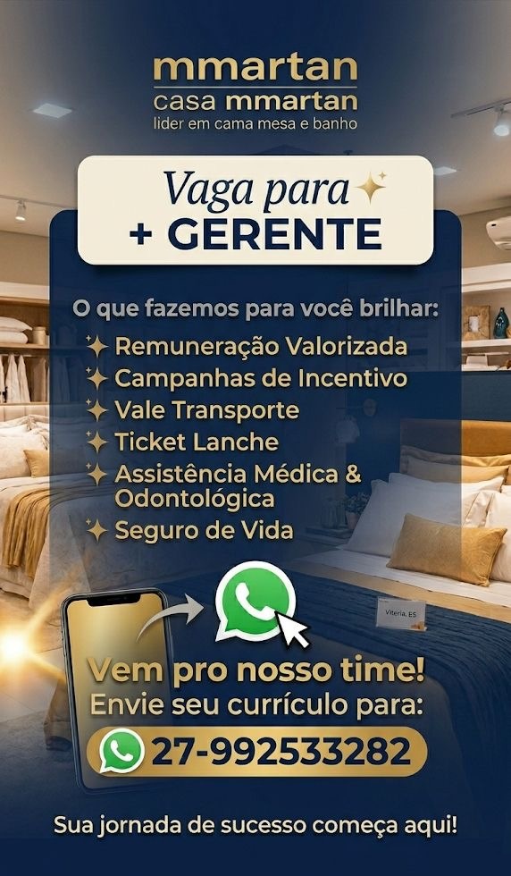 VAGA PARA GERENTE