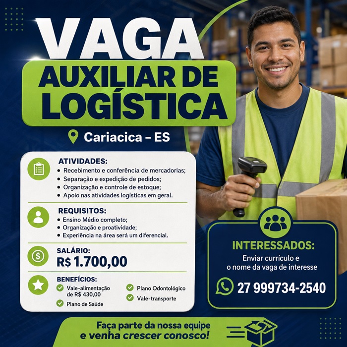 VAGA – AUXILIAR DE LOGÍSTICA