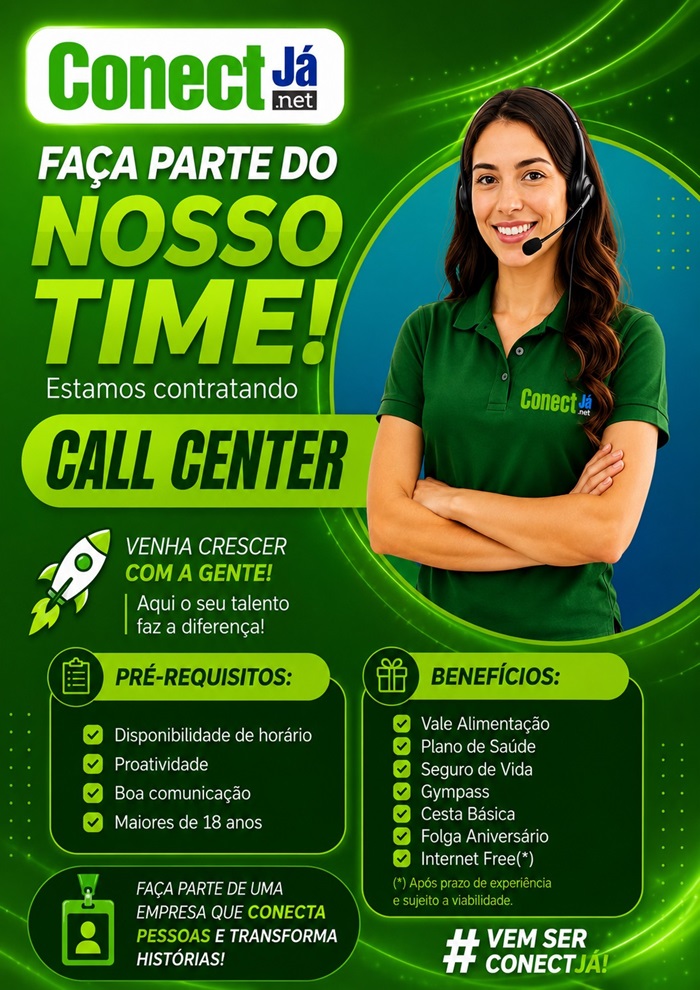 GRUPO CONECTJÁ CONTRATA CALL CENTER