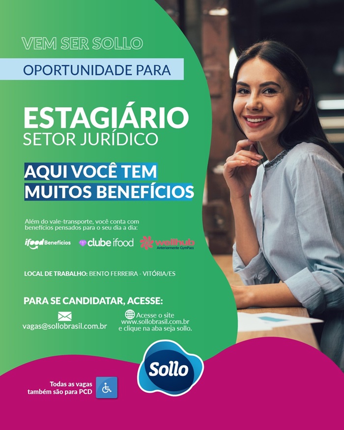 Sollo abre vaga de Estágio - Setor Jurídico