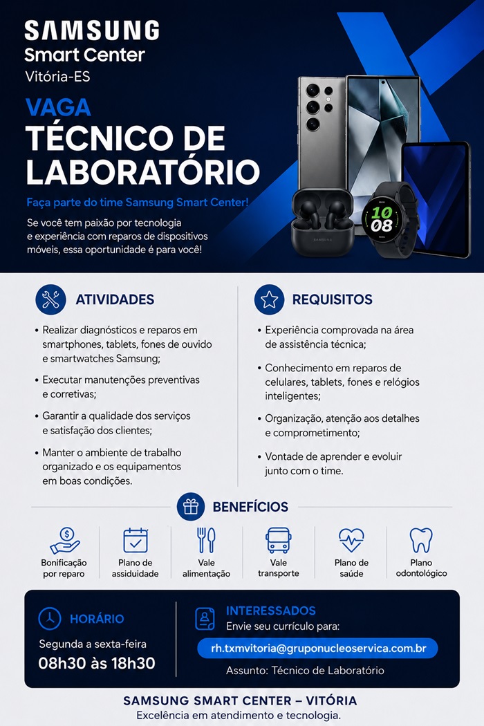 Técnico de Laboratório – Samsung Smart Center