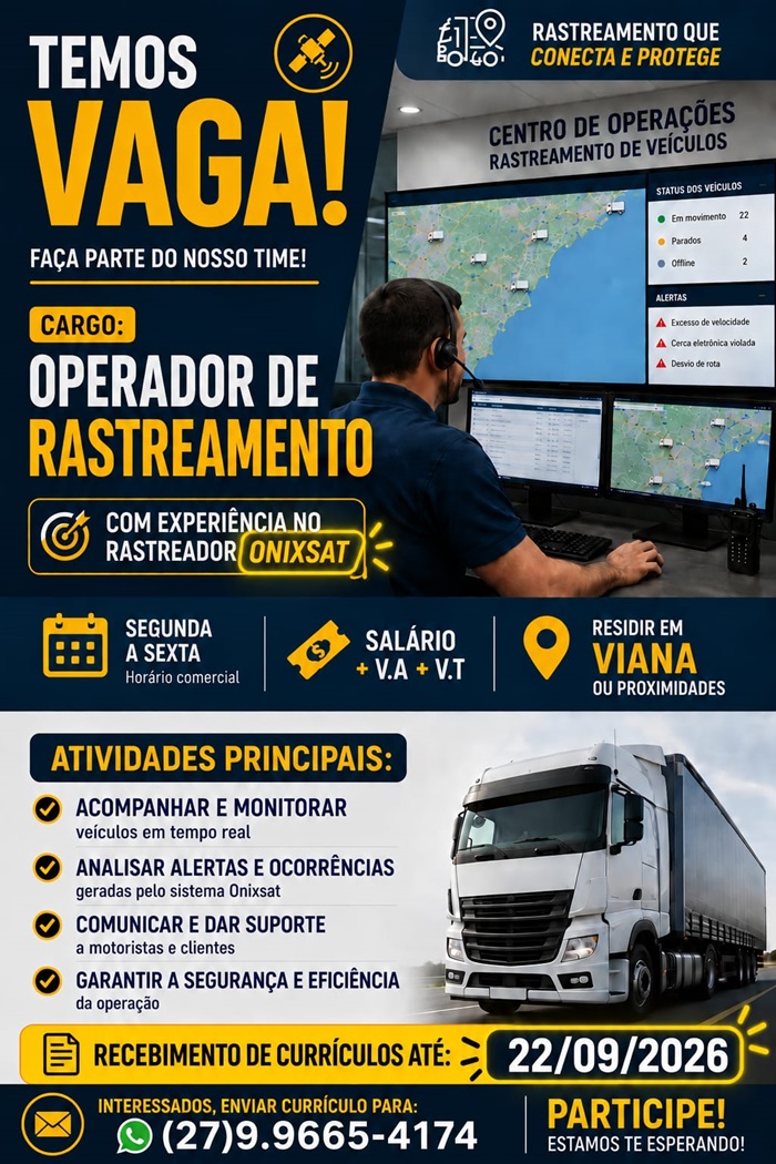 OPERADOR DE RASTREAMENTO