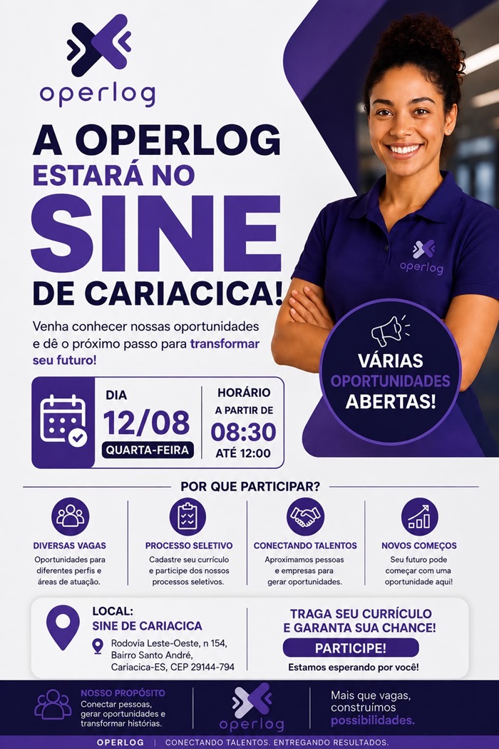 A OPERLOG ESTARÁ NO SINE DE CARIACICA!