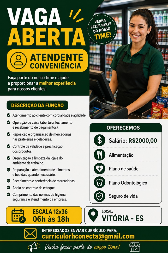 ATENDENTE CONVENIÊNCIA