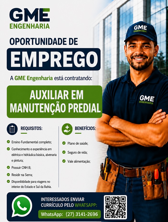 AUXILIAR DE MANUTENÇÃO PREDIAL