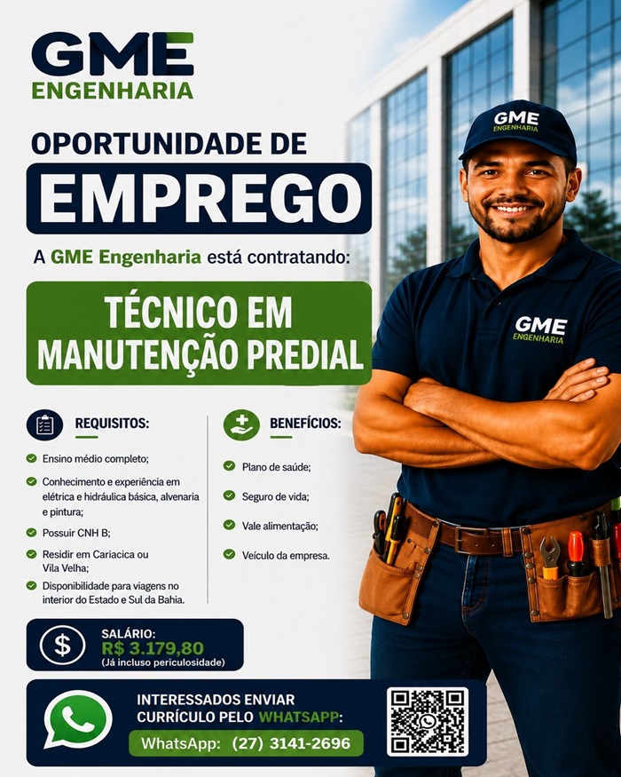 TÉCNICO EM MANUTENÇÃO PREDIAL