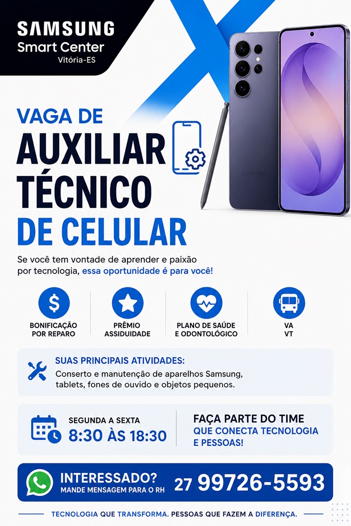 AUXILIAR TÉCNICO DE CELULAR | Samsung Smart Center