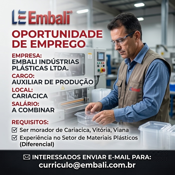  Embali contrata Auxiliar de Produção 