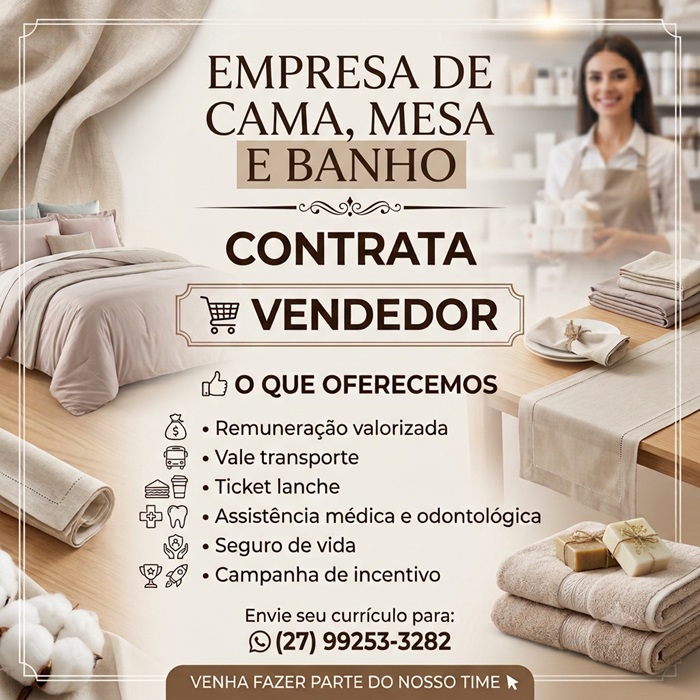 VAGA PARA VENDEDOR