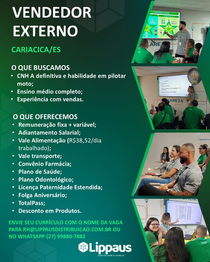 Lippaus contrata Vendedor Externo