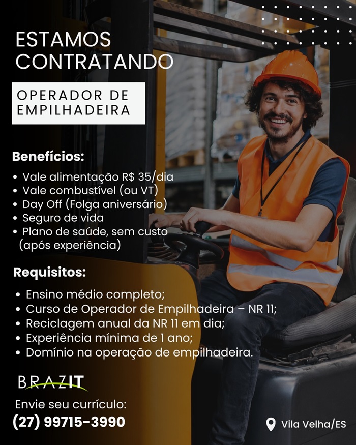 OPERADOR DE EMPILHADEIRA