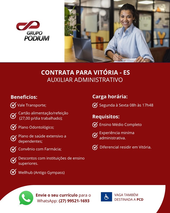 GRUPO PODIUM CONTRATA AUXILIAR ADMINISTRATIVO