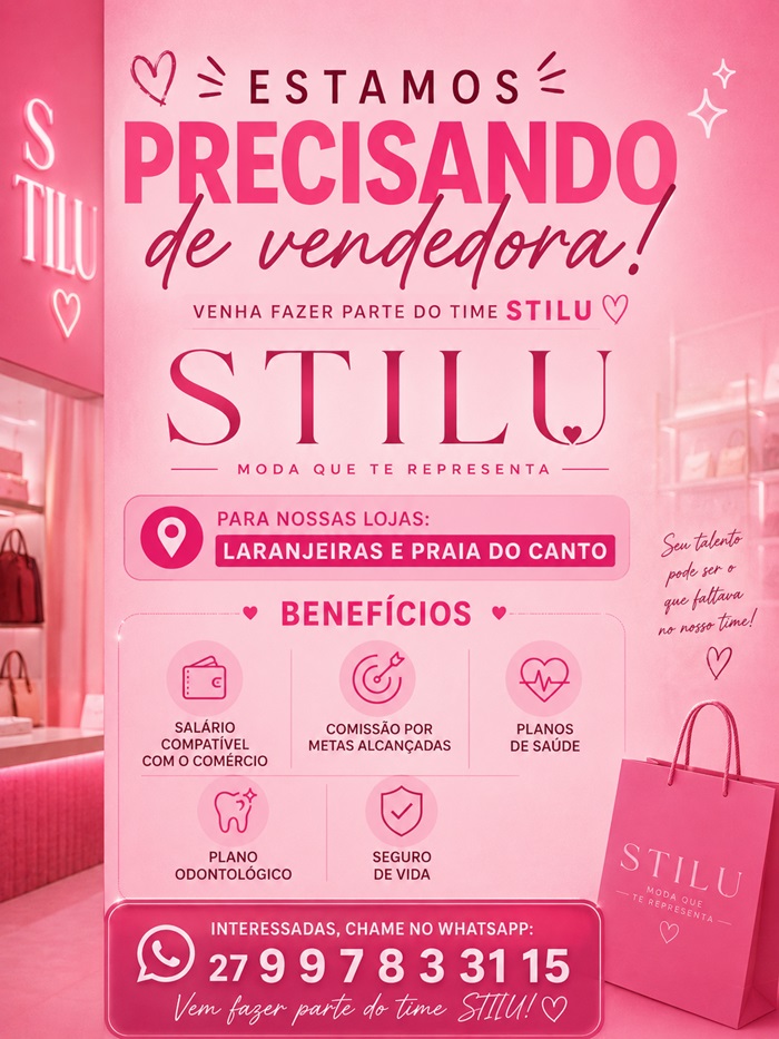 VAGAS PARA VENDEDORA