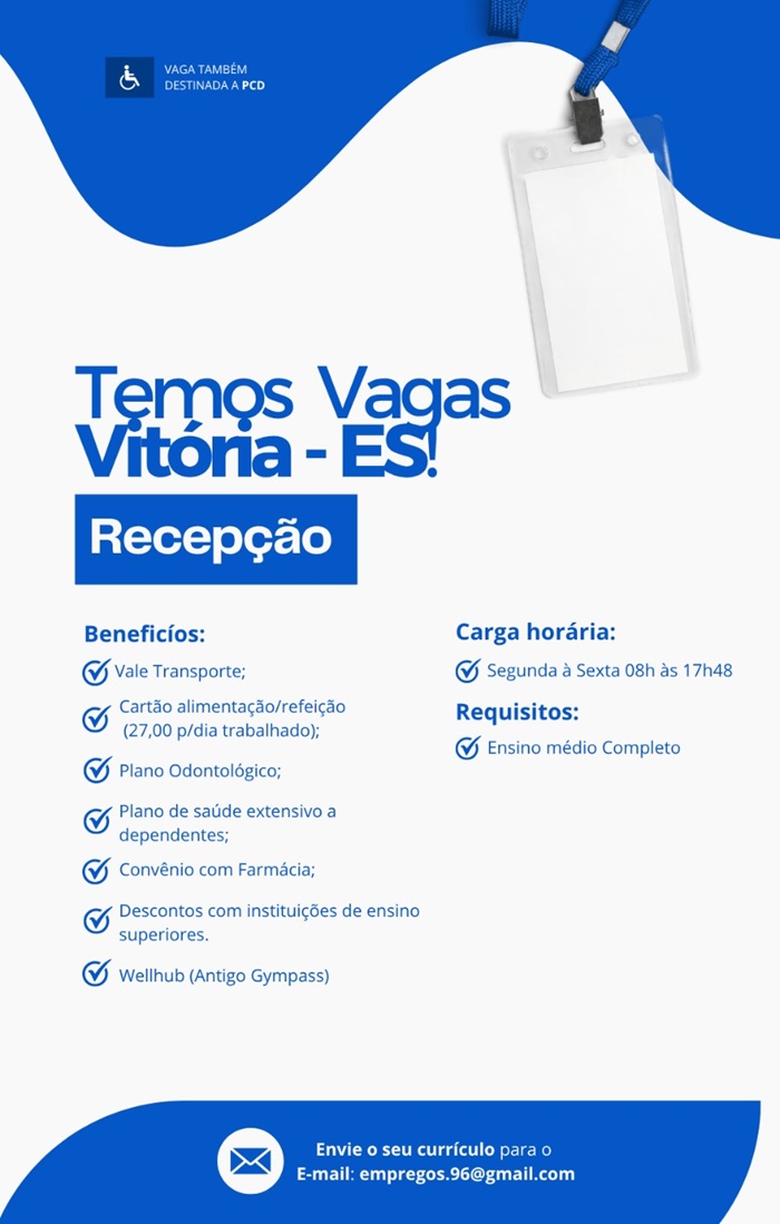 Oportunidade para Recepção (Vitória – ES)