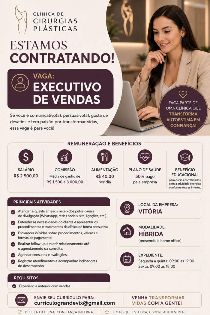 VAGA DE EXECUTIVO DE VENDAS