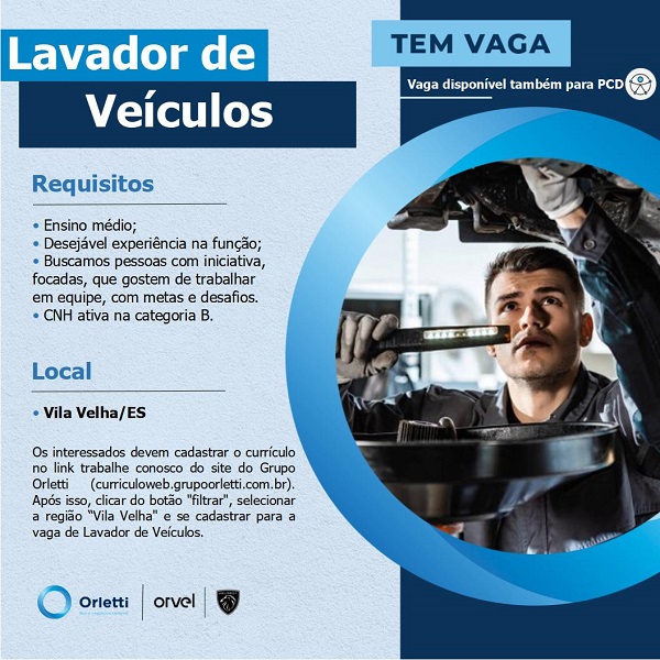 LAVADOR DE VEÍCULOS - ORVEL PEUGEOT & CITROËN (VILA VELHA)