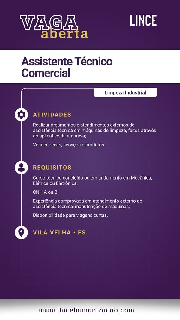 Assistente técnico comercial