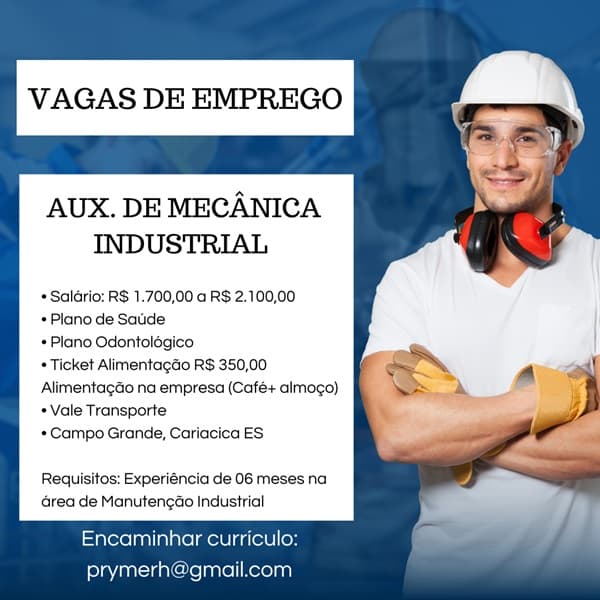 AUXILIAR DE MANUTENÇÃO INDUSTRIAL