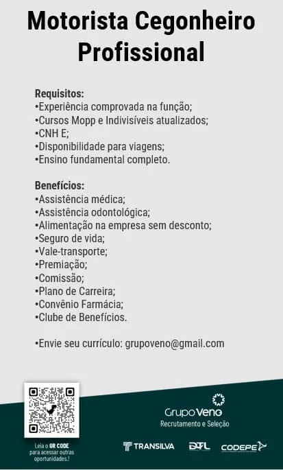 MOTORISTA CEGONHEIRO